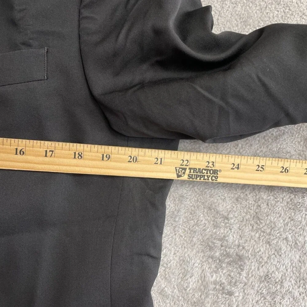 NEW Chaps Men's 42R Black Two-Button Jacket Blazer Regular
